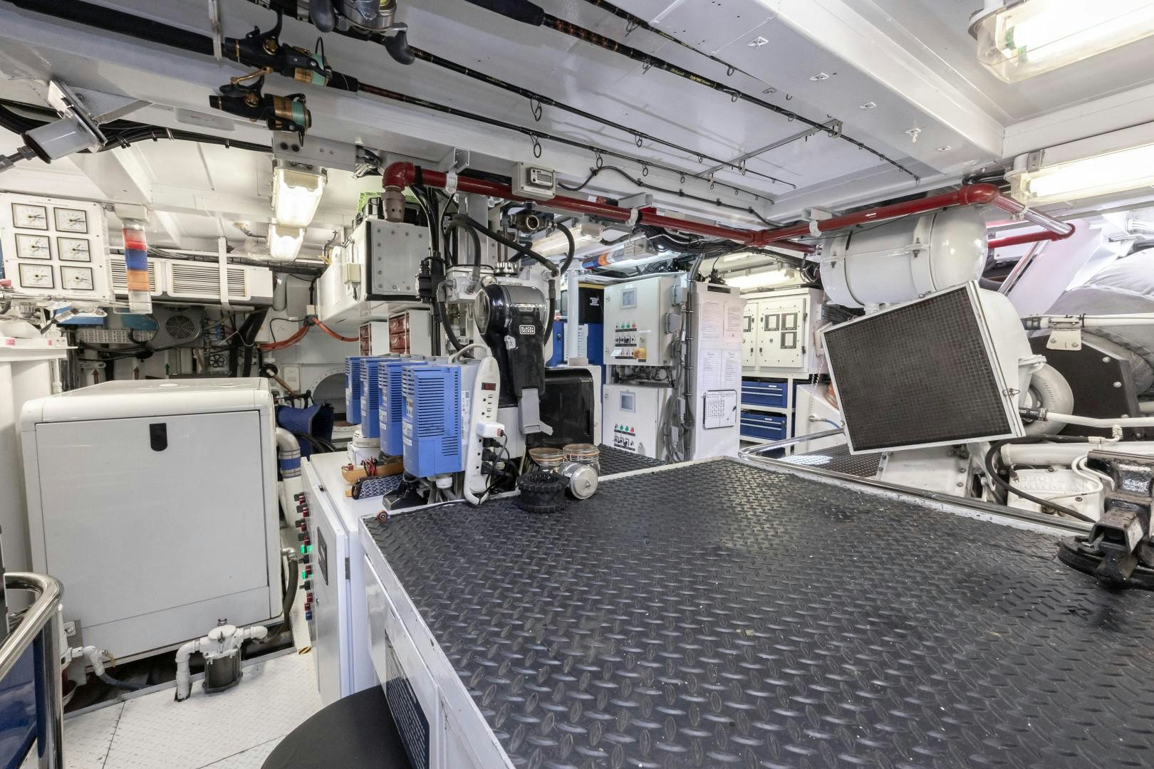 a room with machinery and equipment aboard CAPRICE Yacht for Sale