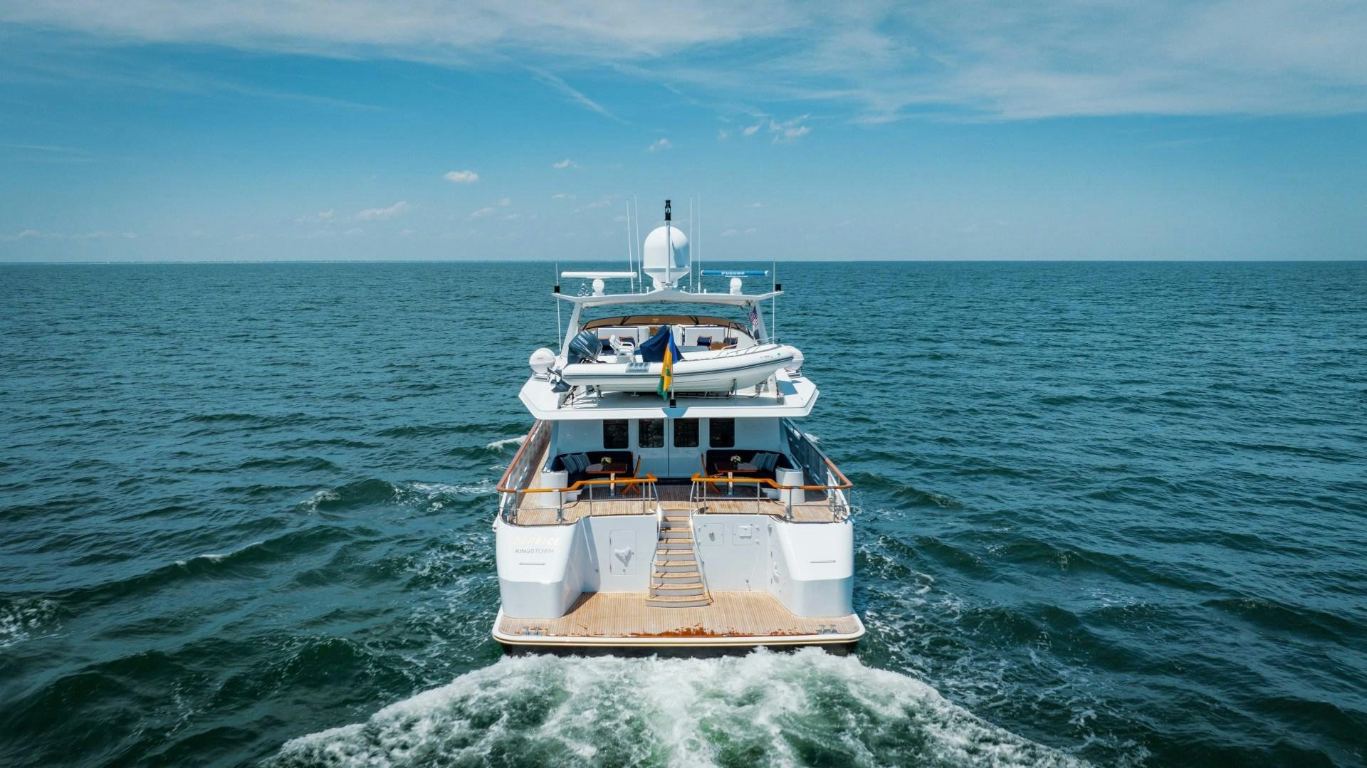 a boat in the water aboard CAPRICE Yacht for Sale