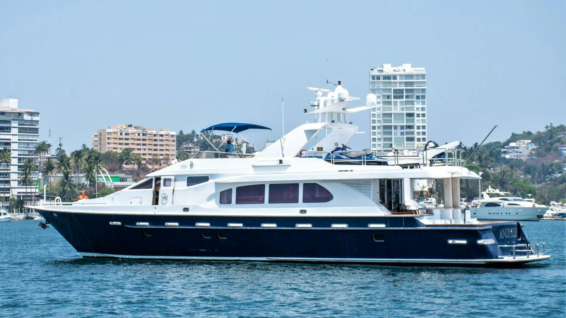 a boat on the water aboard ANDYKER Yacht for Sale