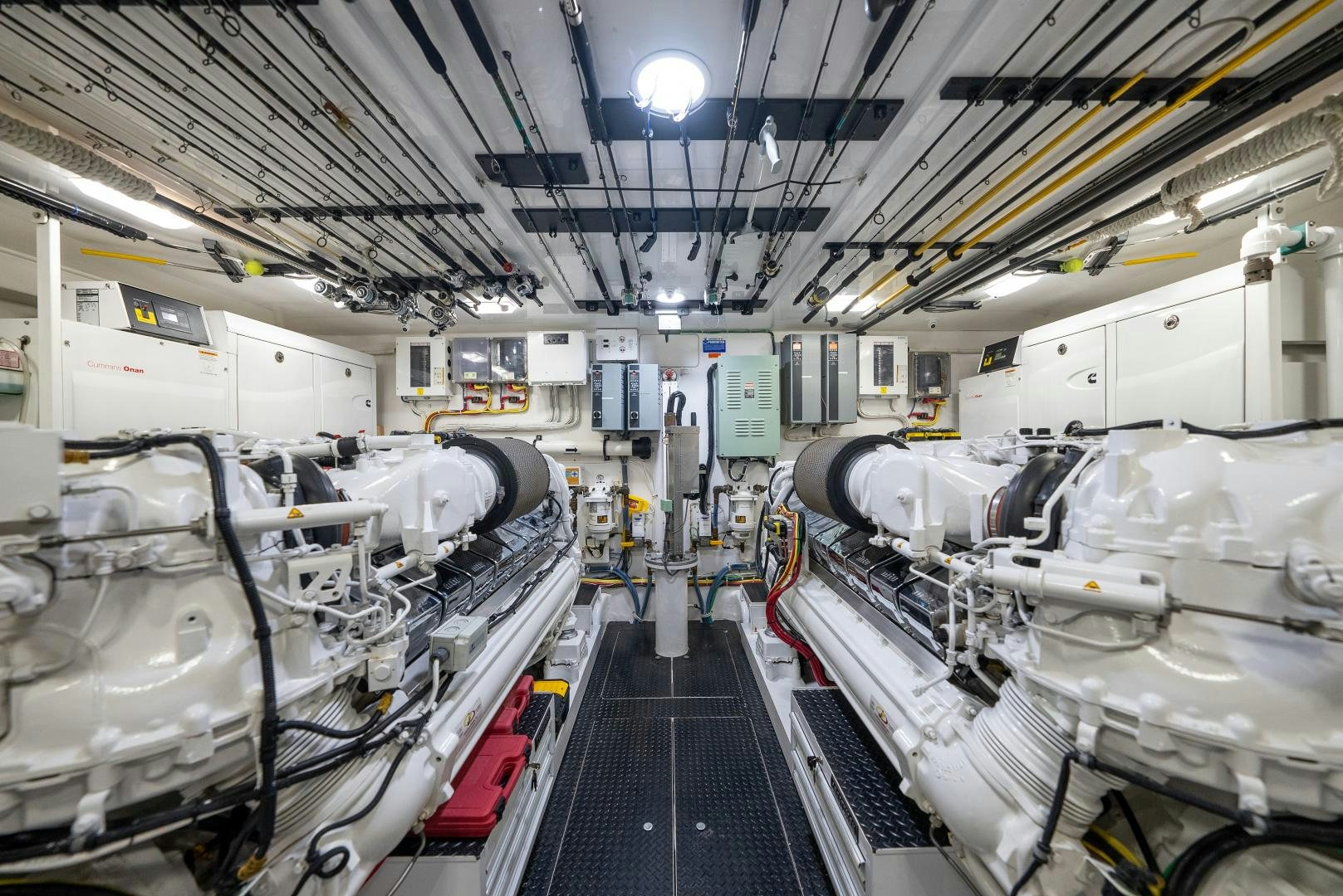 a room with machines aboard SIR' REEL Yacht for Sale