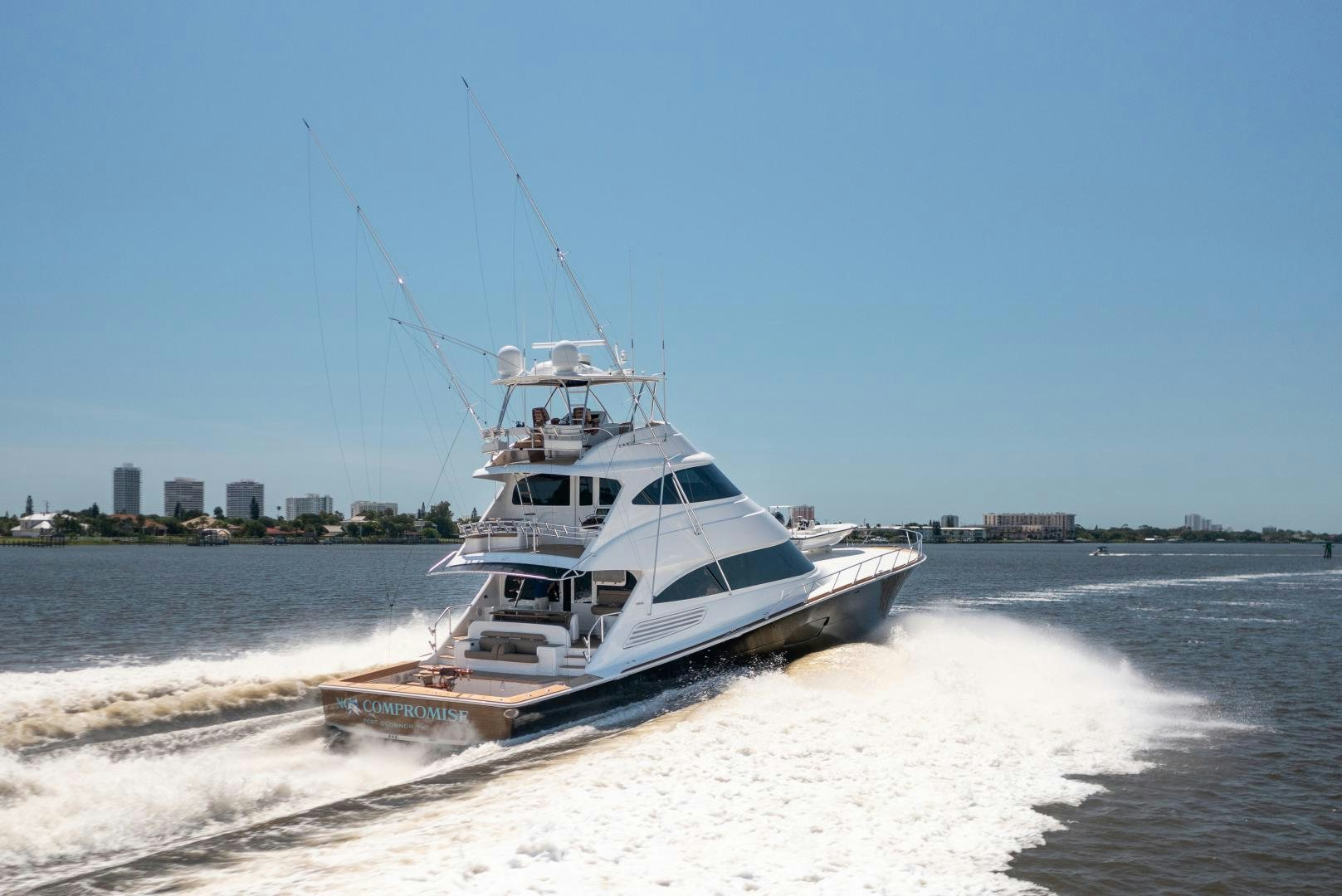 a boat on the beach aboard SIR' REEL Yacht for Sale