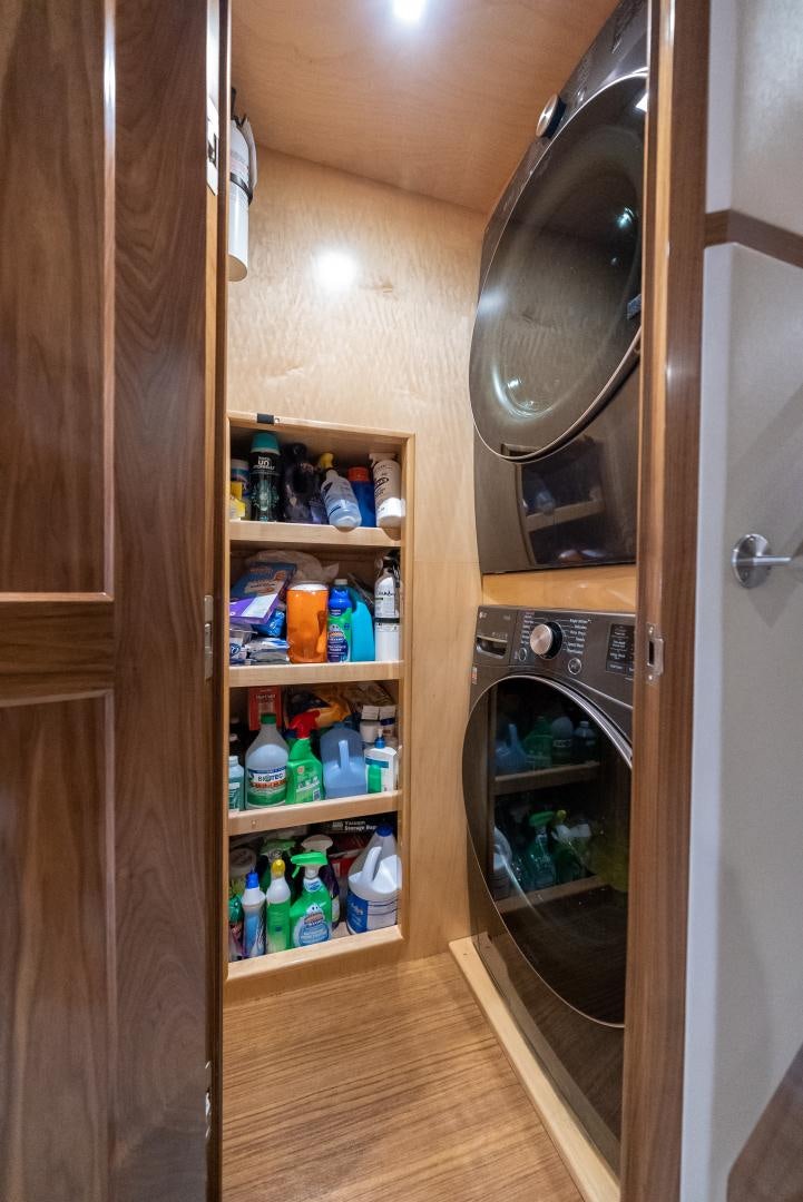 a mini fridge is open aboard SIR' REEL Yacht for Sale