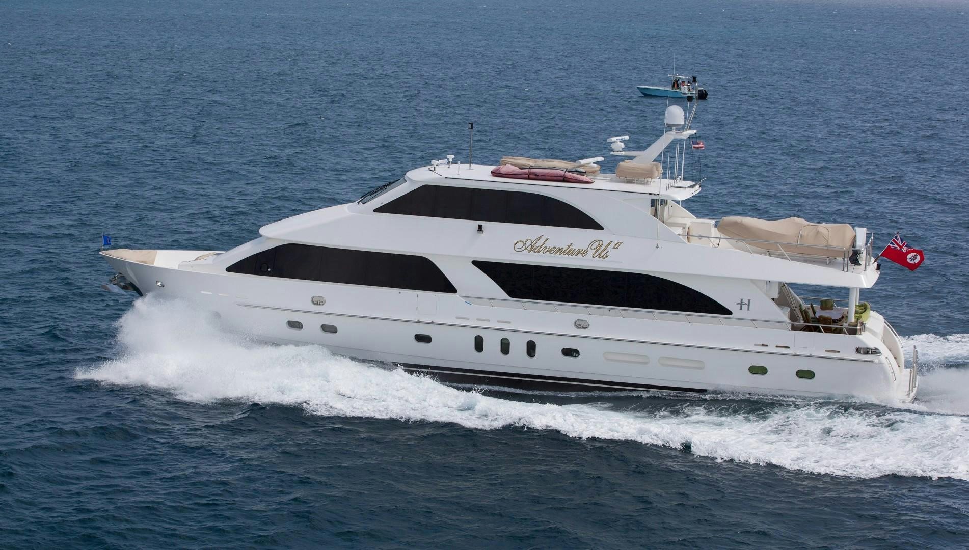 a white yacht in the water aboard ADVENTURE US II Yacht for Sale