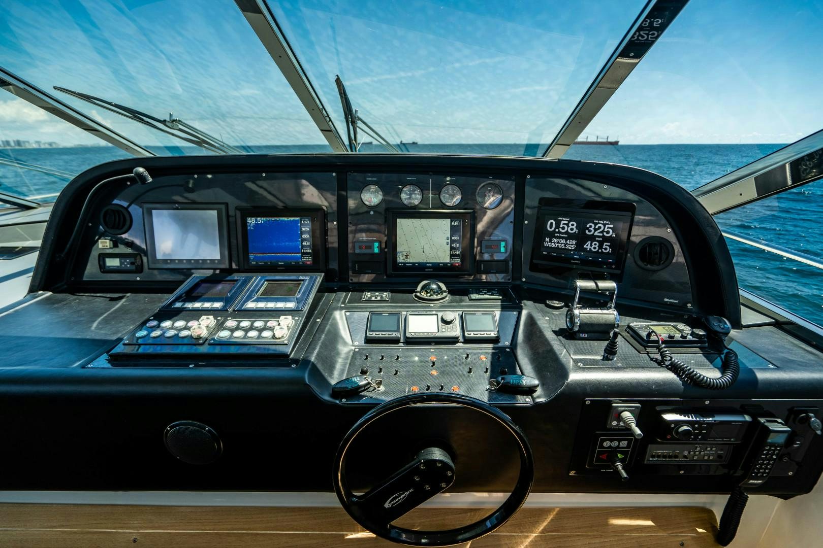 the cockpit of a plane aboard IV GIOCARE Yacht for Sale
