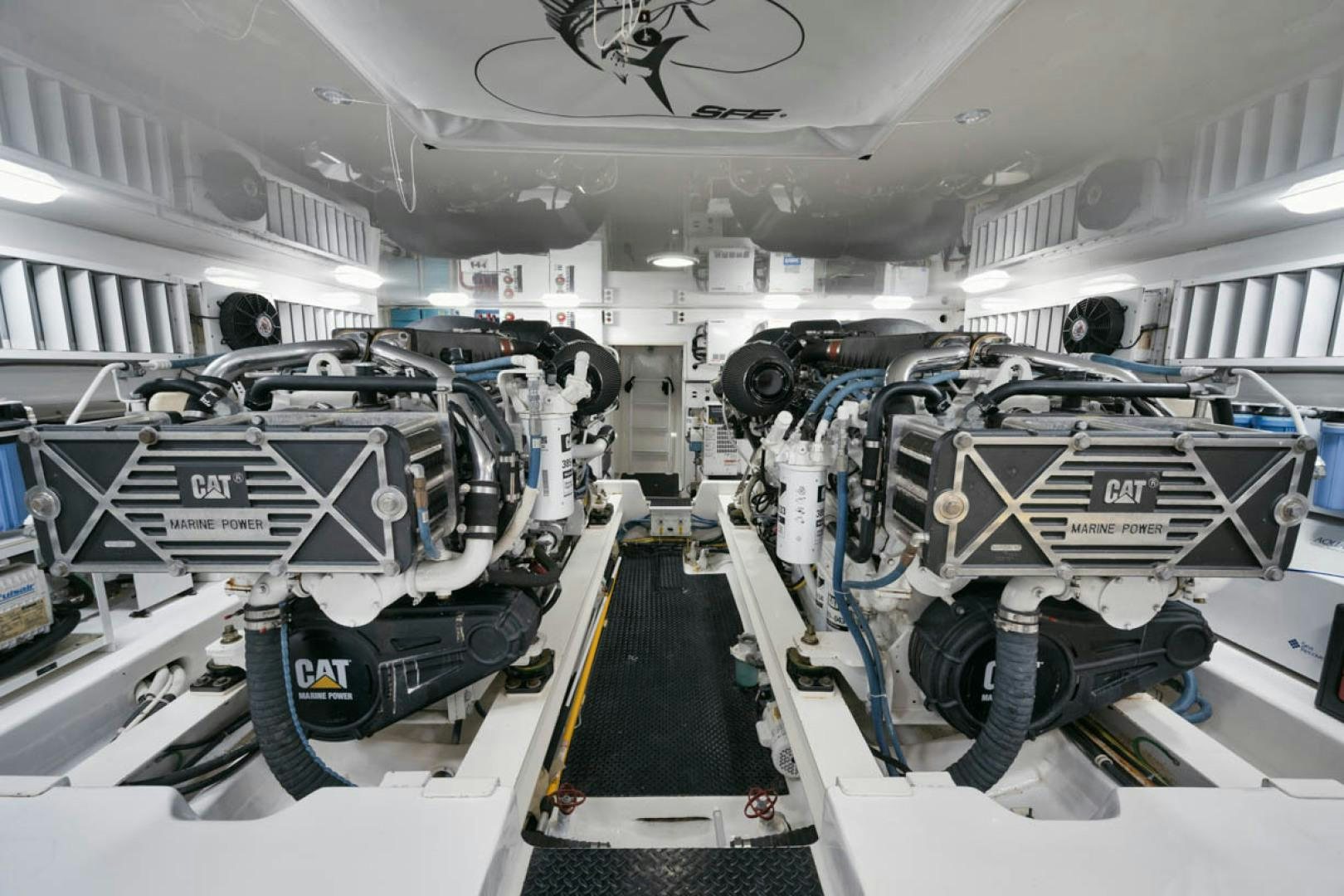 a large white machine aboard SUNSHINE Yacht for Sale