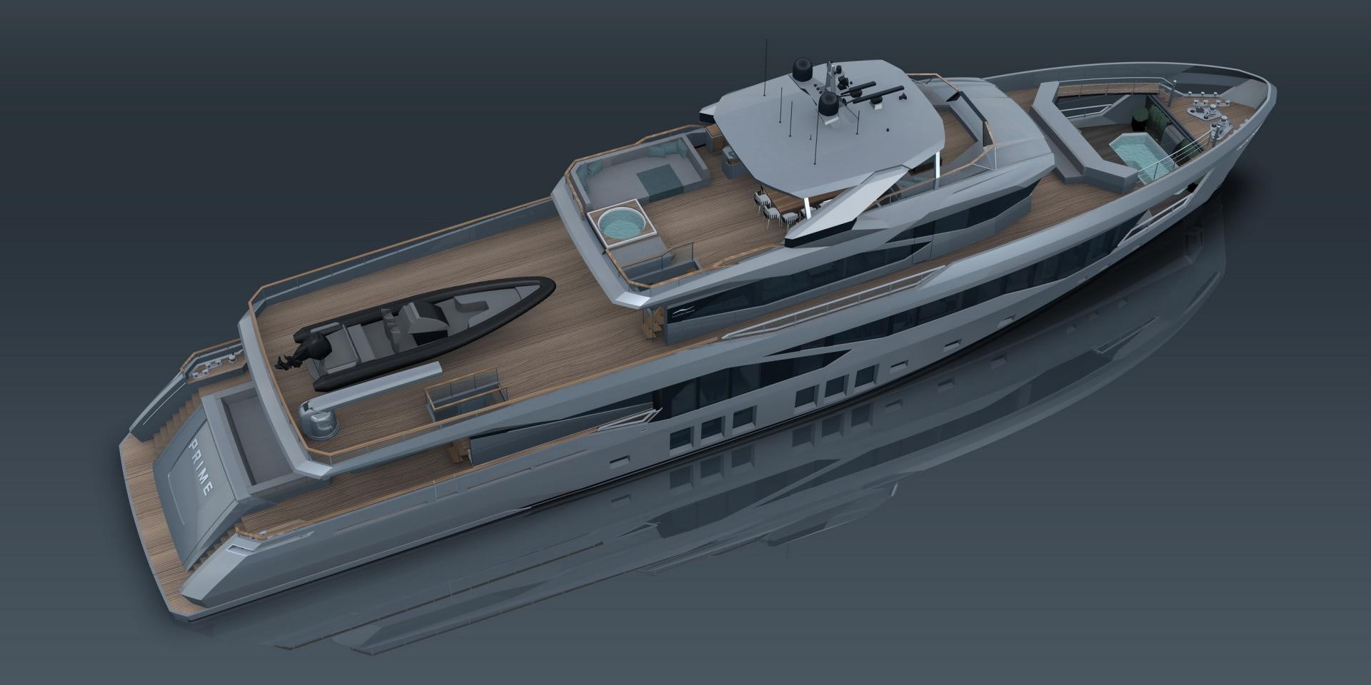 a model of a ship aboard NUMARINE 45XP Yacht for Sale