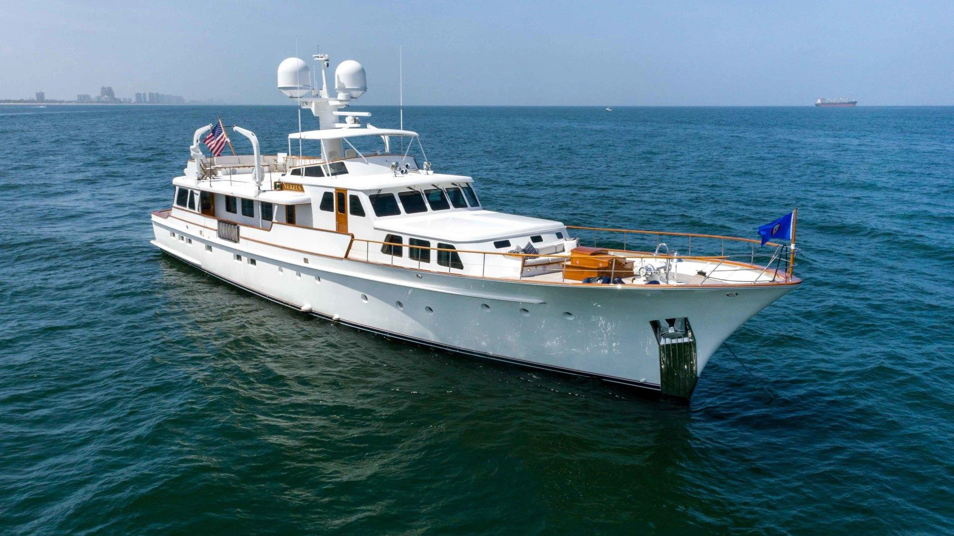 a boat on the water aboard NEREUS Yacht for Sale