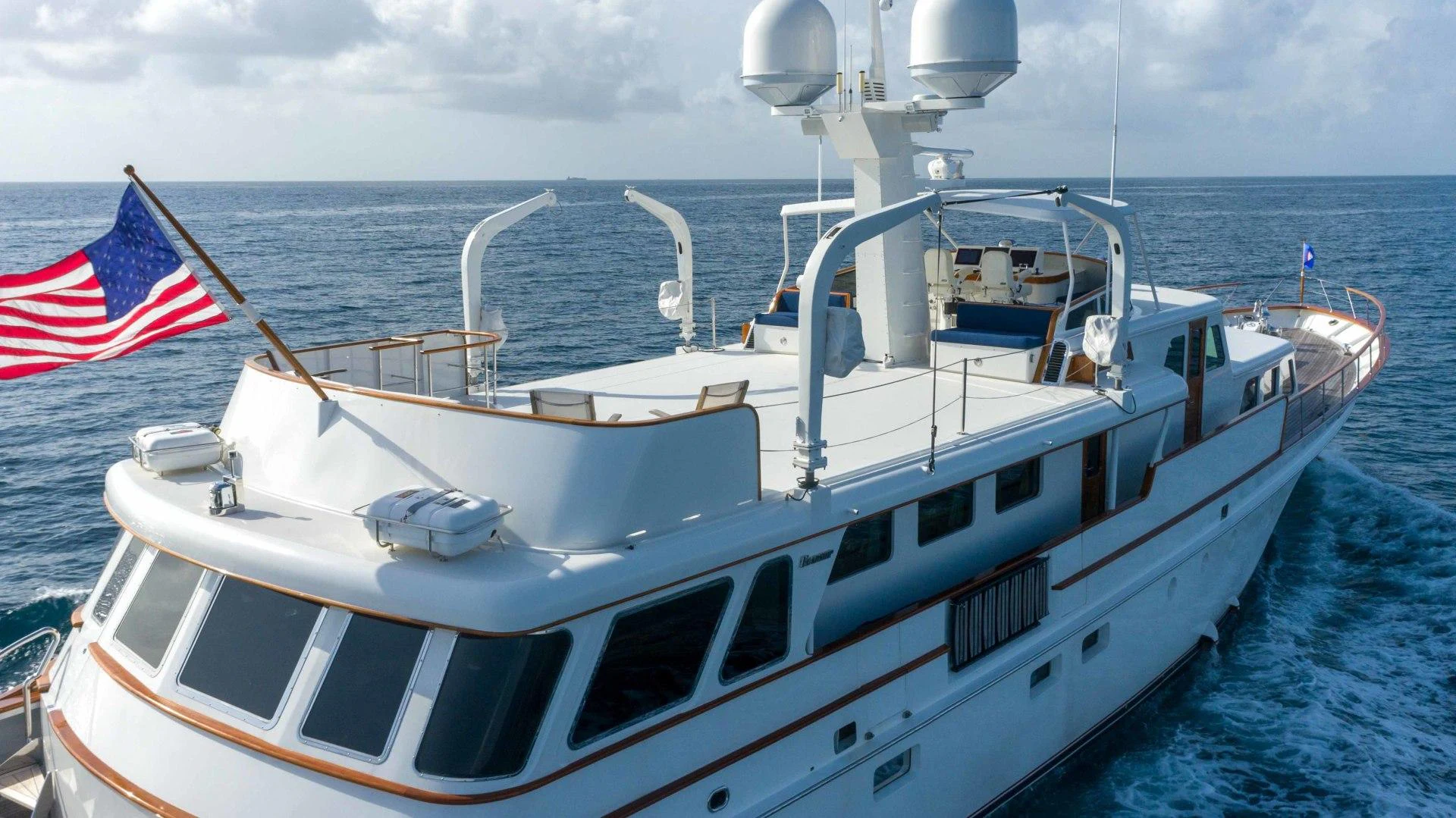 a boat on the water aboard NEREUS Yacht for Sale