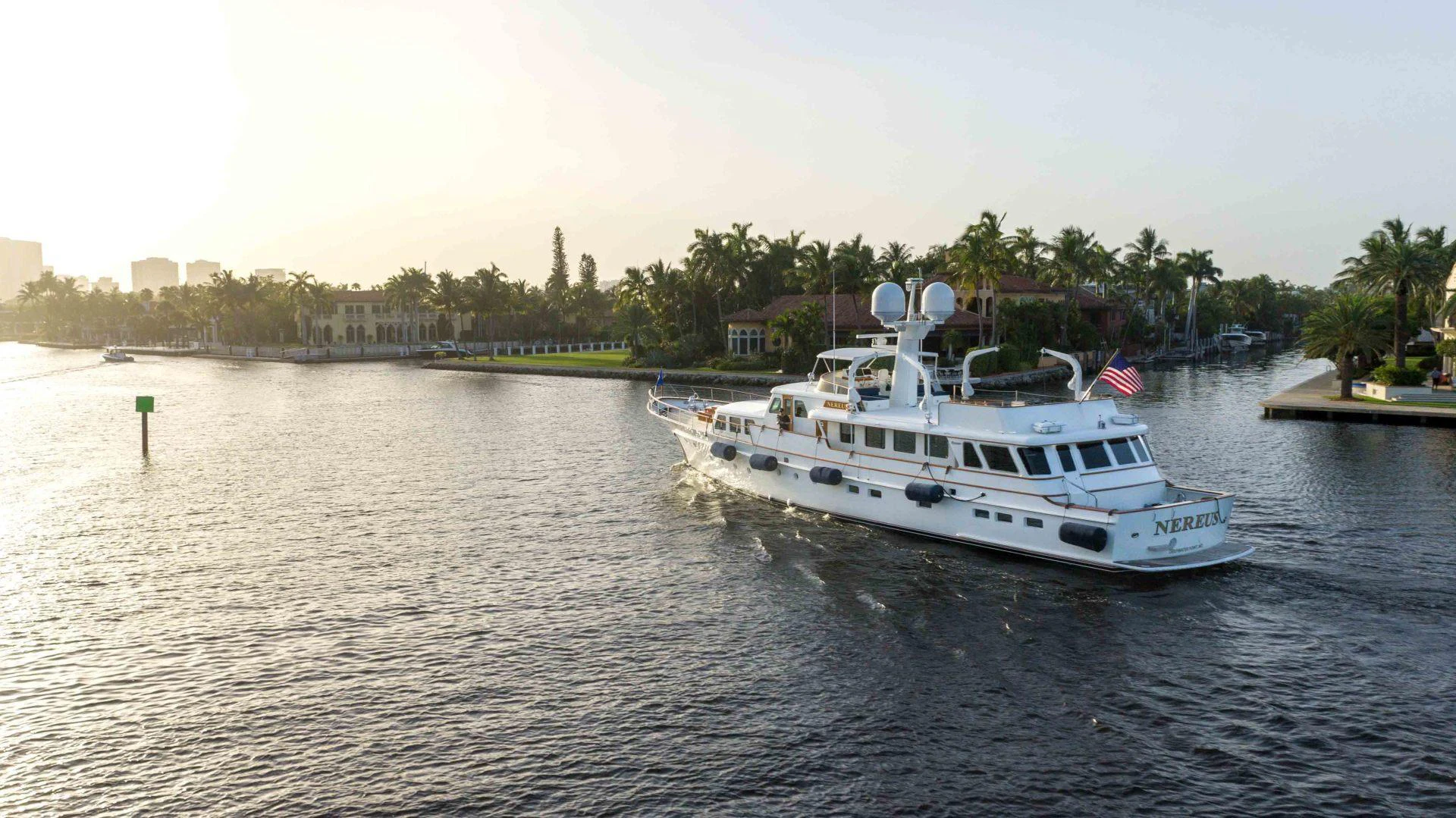 a boat on the water aboard NEREUS Yacht for Sale