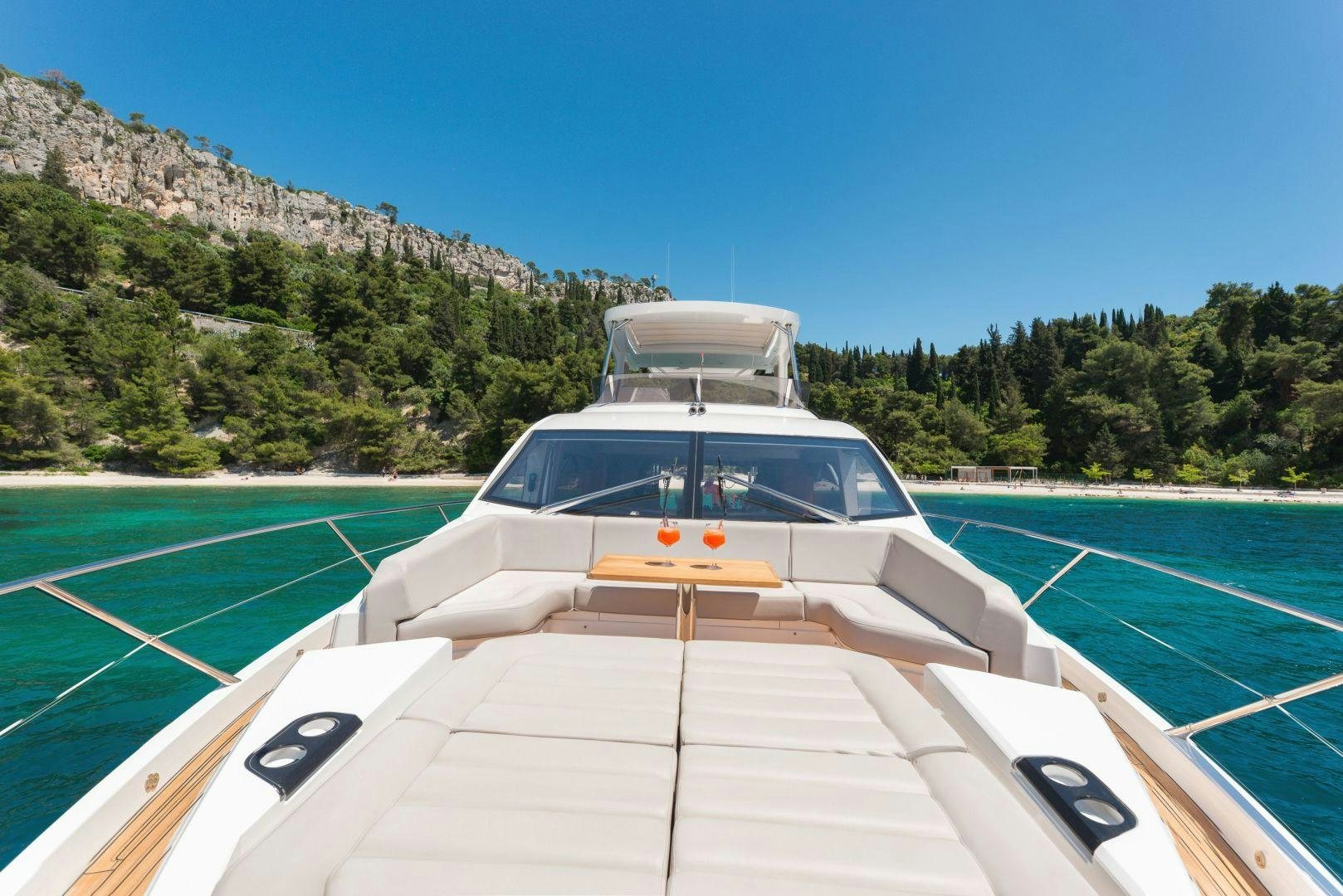 a boat on the water aboard HIDEAWAY Yacht for Sale