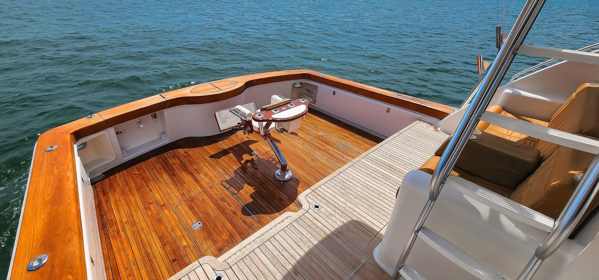 the deck of a boat aboard My Time Yacht for Sale