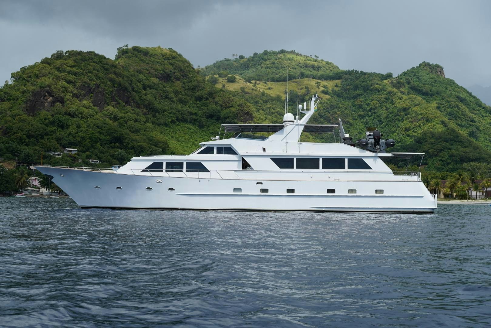 a boat on the water aboard GOLDEN RULE Yacht for Sale