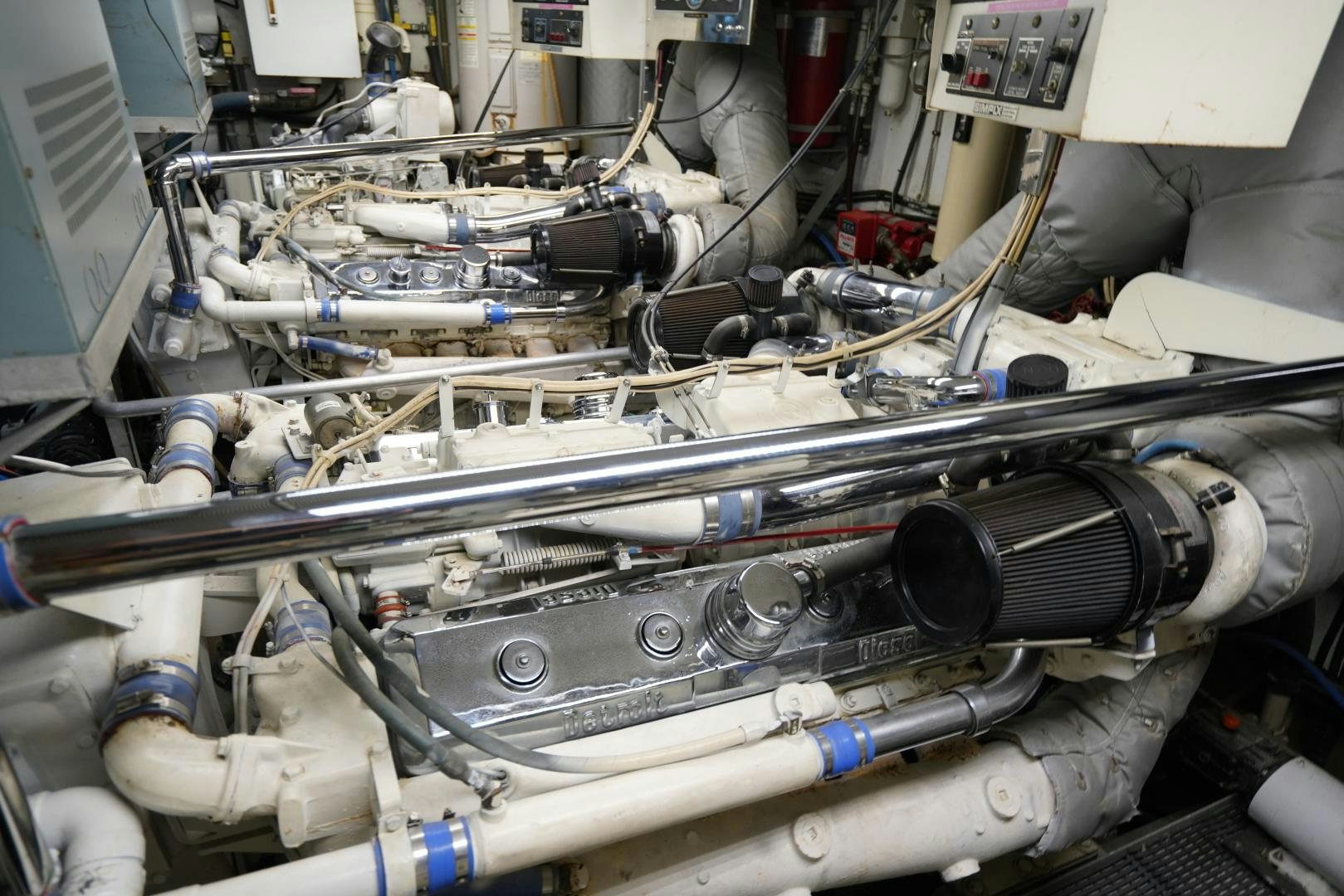 a machine with a large metal pipe aboard GOLDEN RULE Yacht for Sale