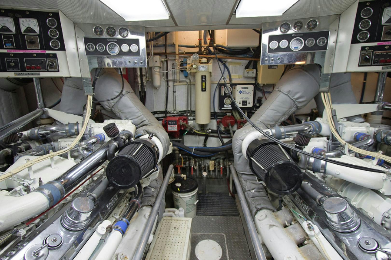 a machine with many pipes aboard GOLDEN RULE Yacht for Sale
