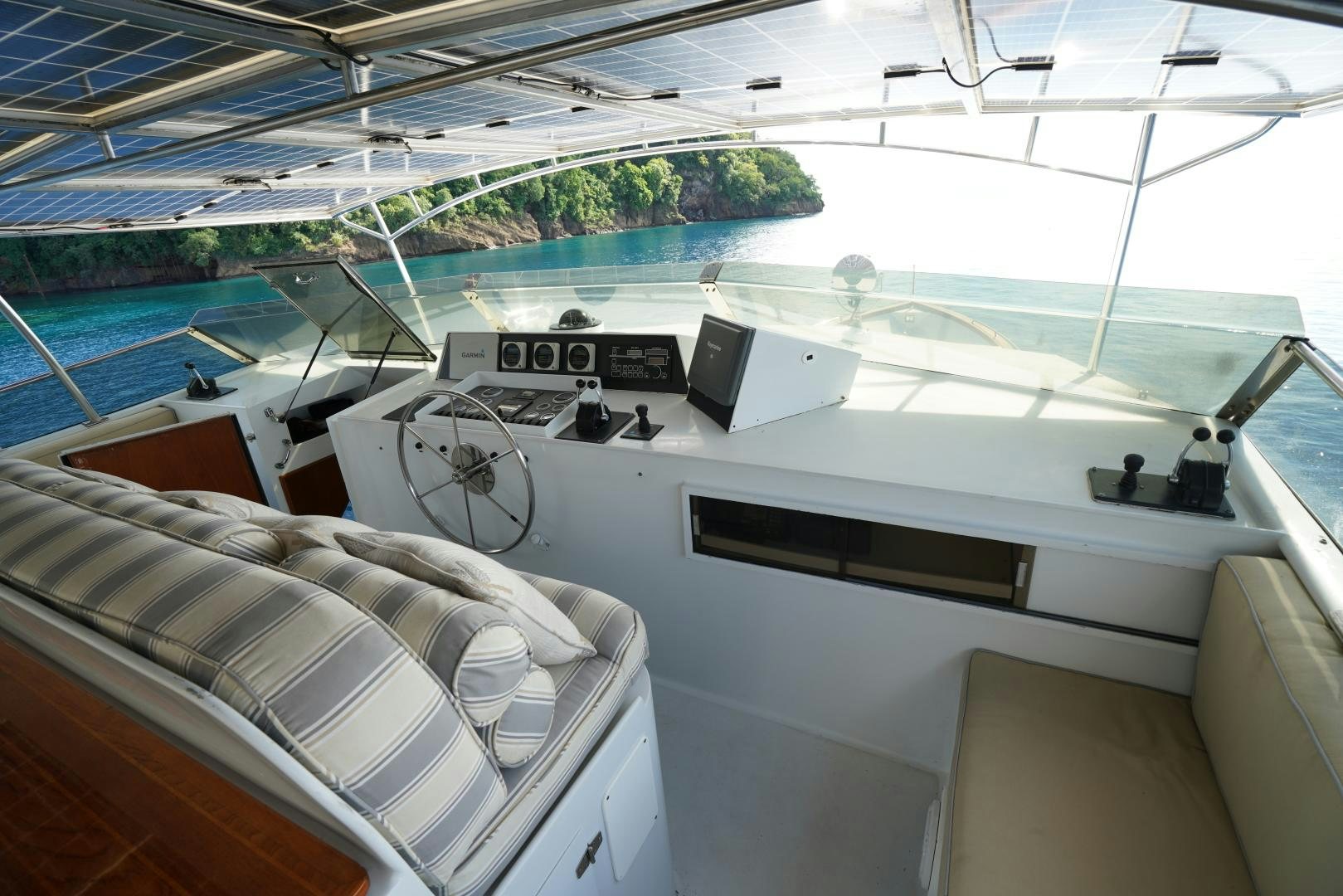 a boat with a satellite dish aboard GOLDEN RULE Yacht for Sale