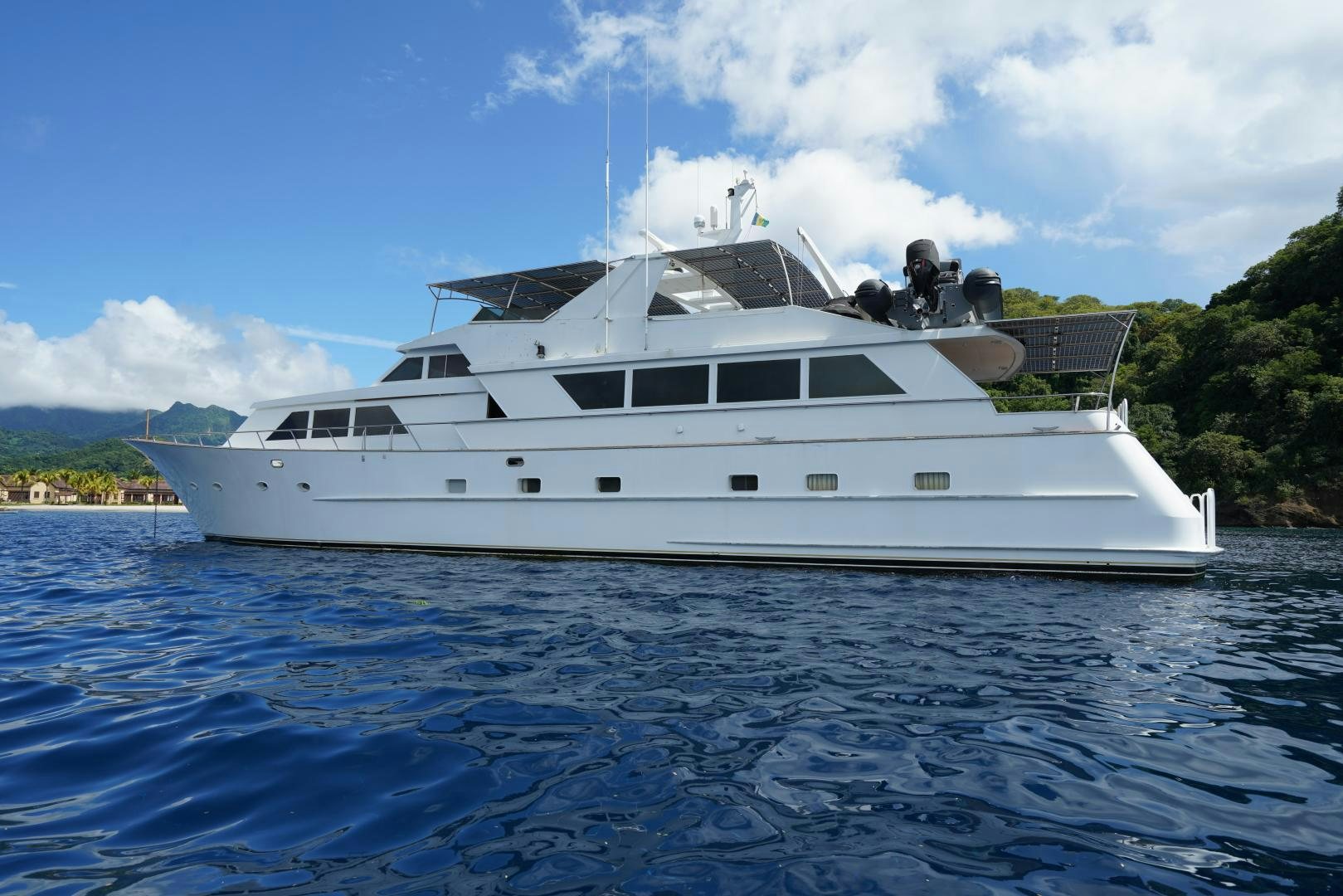 a boat in the water aboard GOLDEN RULE Yacht for Sale