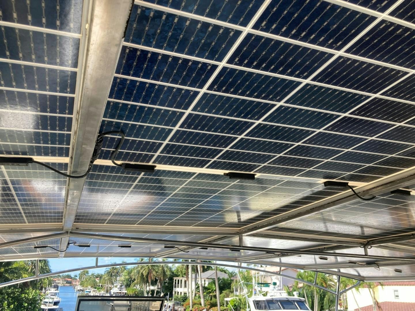 a metal structure with a fan aboard GOLDEN RULE Yacht for Sale