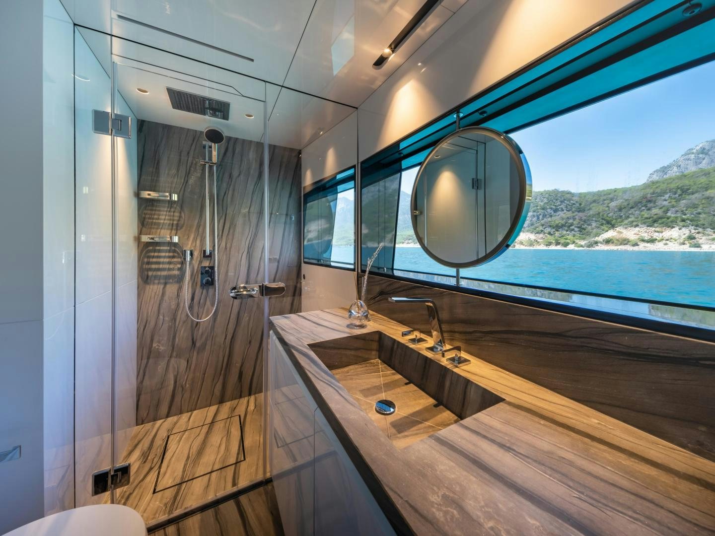 a boat on the water aboard EDGE   NB 201 Yacht for Sale