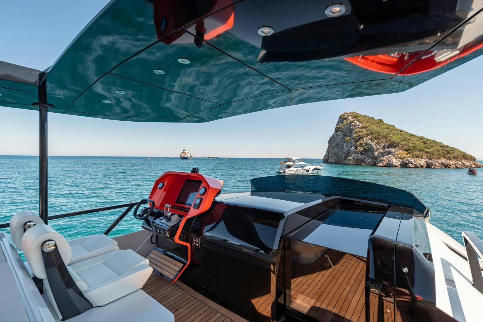 a boat on the water aboard EDGE   NB 201 Yacht for Sale