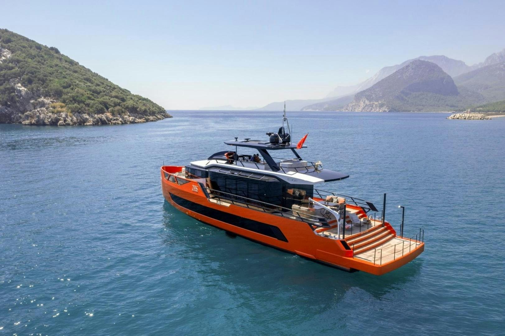 a boat in the water aboard EDGE   NB 201 Yacht for Sale