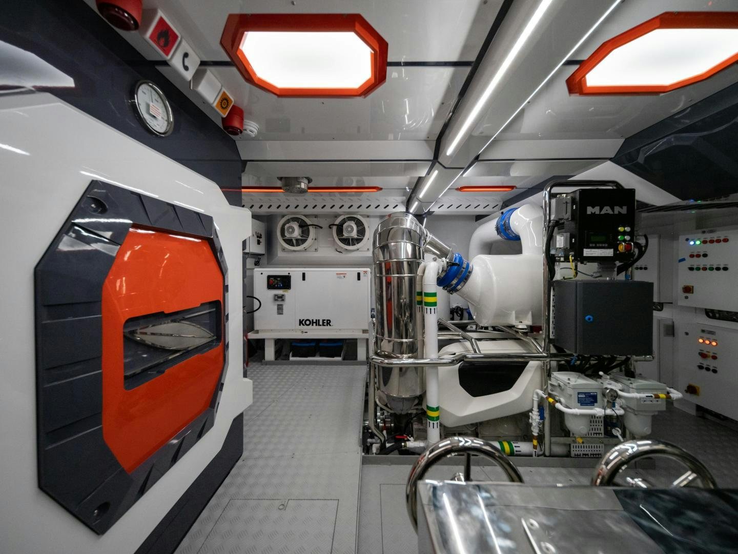 a room with machines and equipment aboard EDGE   NB 201 Yacht for Sale