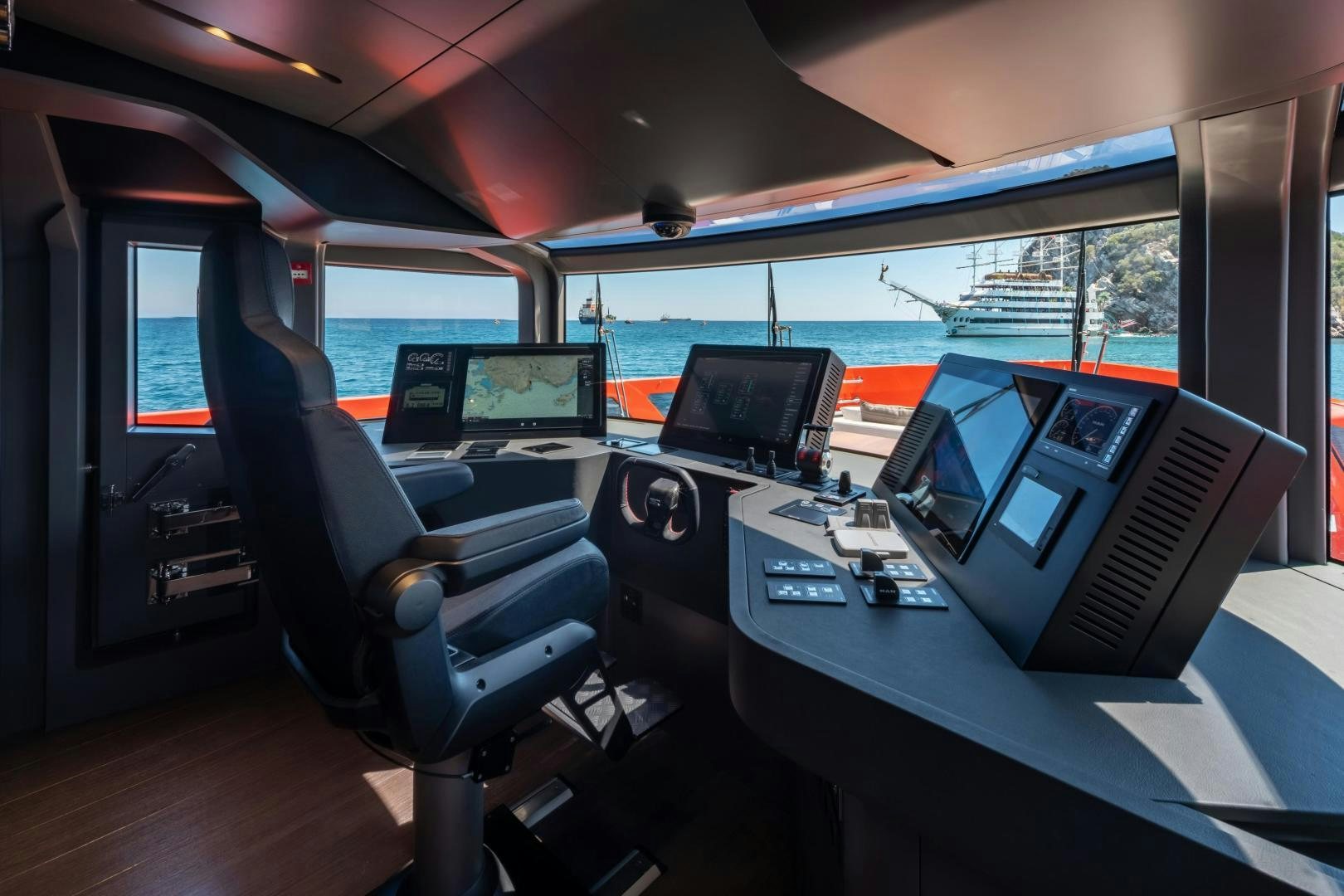 inside of a vehicle with computers aboard EDGE   NB 201 Yacht for Sale