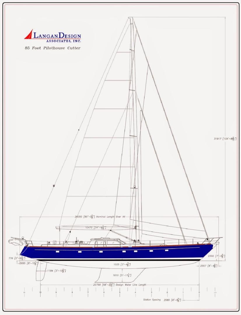 diagram aboard ADJUTOR Yacht for Sale