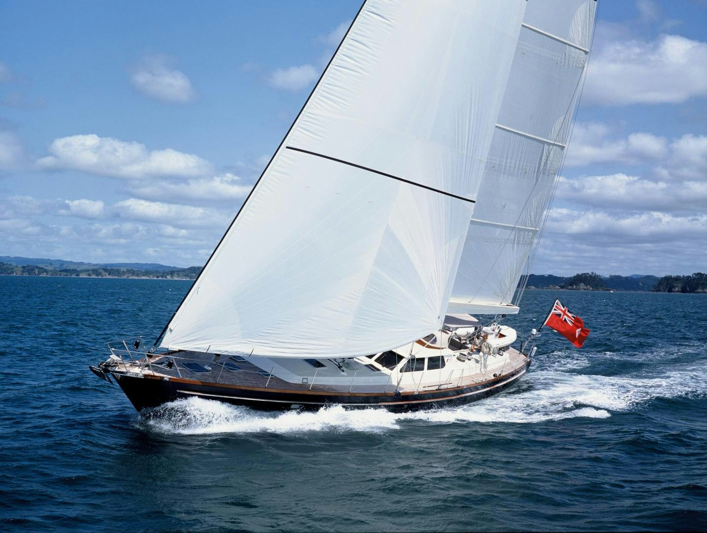 a sailboat on the water aboard ADJUTOR Yacht for Sale