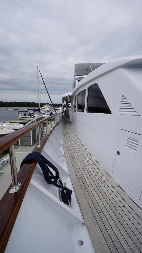 a boat on a deck aboard LAID BACK Yacht for Sale