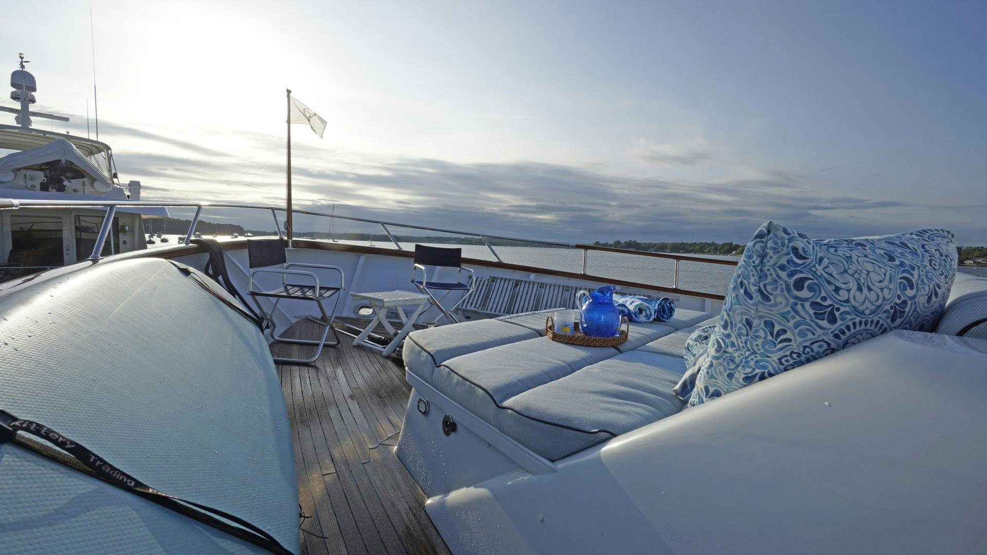 a boat on the water aboard LAID BACK Yacht for Sale