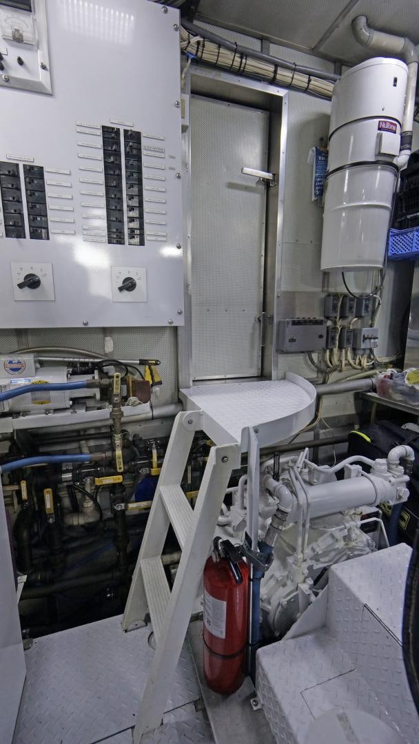 a room with machinery aboard LAID BACK Yacht for Sale