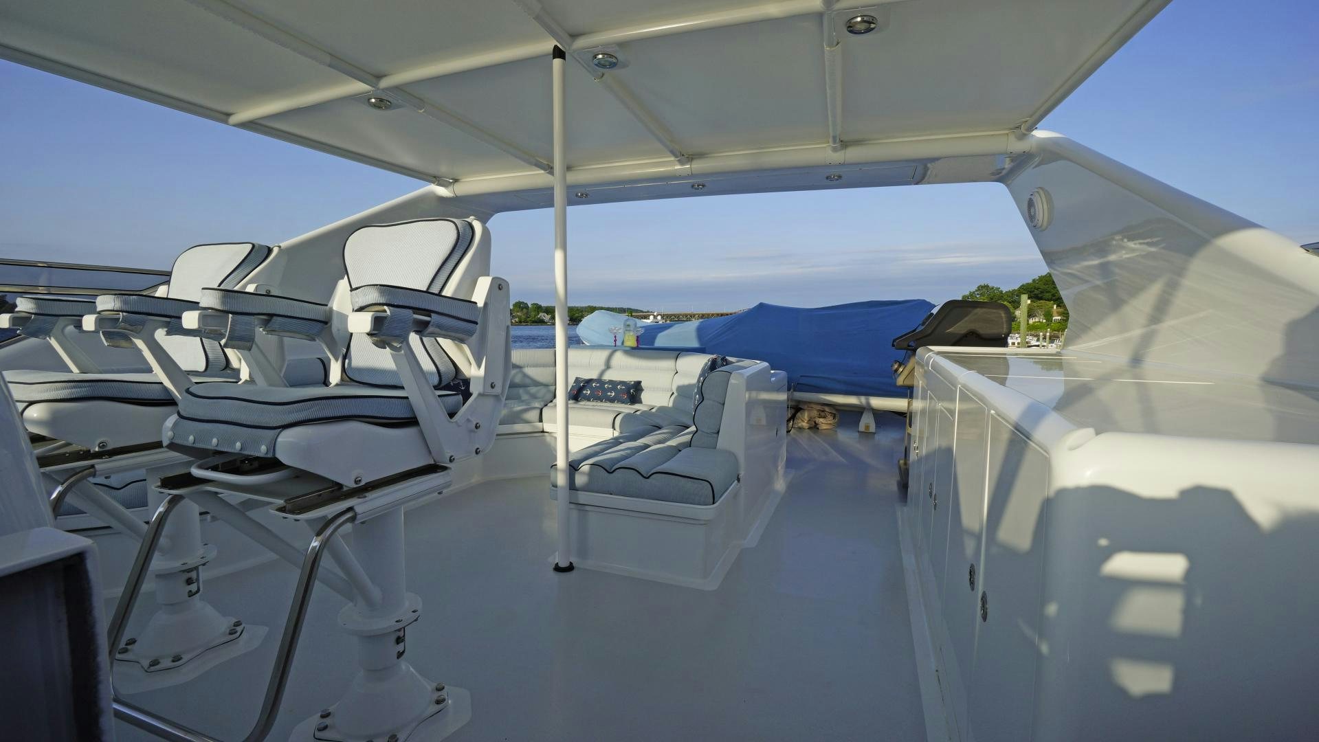 the cockpit of an airplane aboard LAID BACK Yacht for Sale