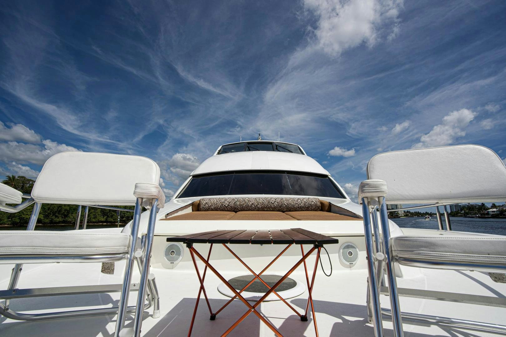 a boat on the water aboard new horizon Yacht for Sale