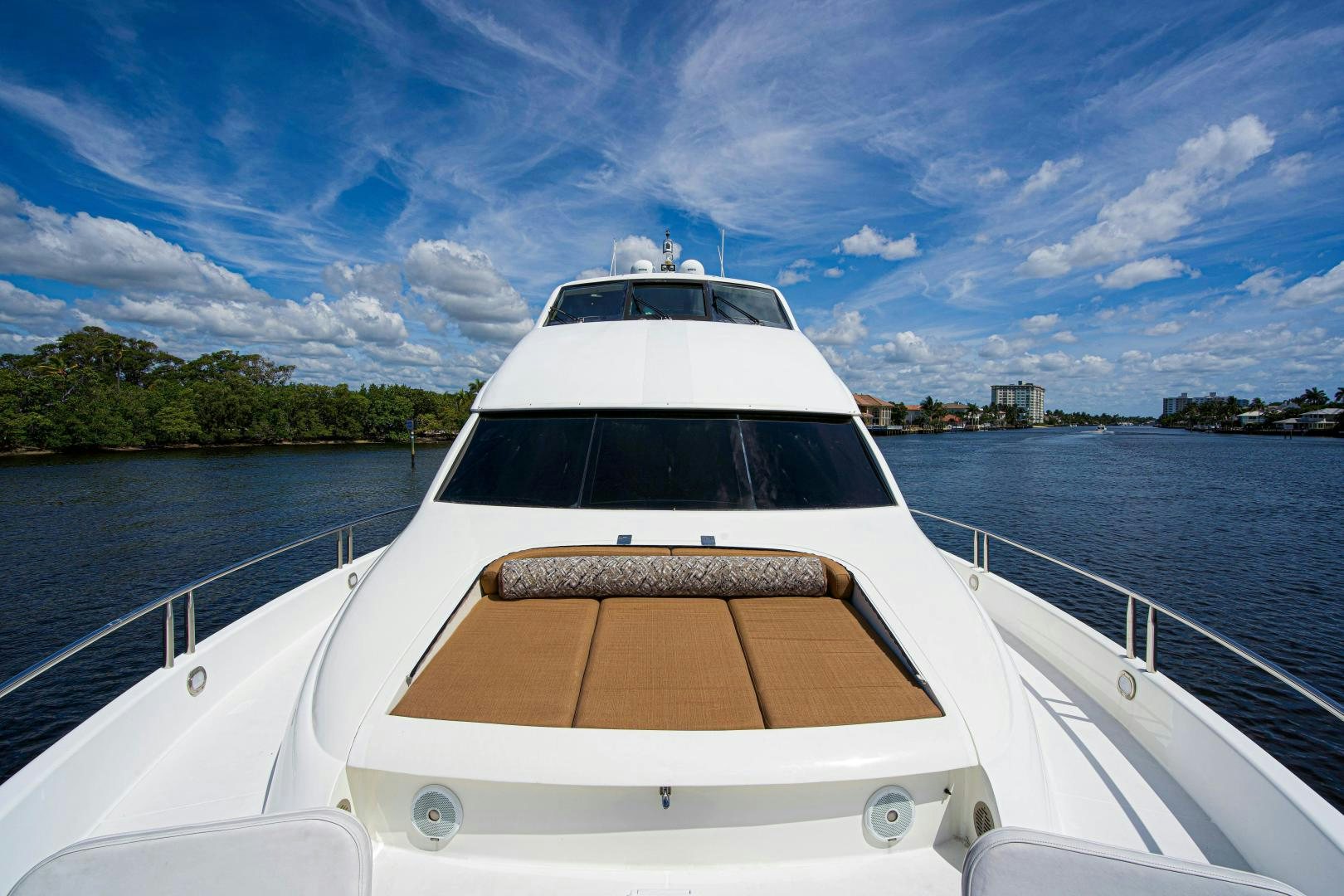 a boat on the water aboard new horizon Yacht for Sale