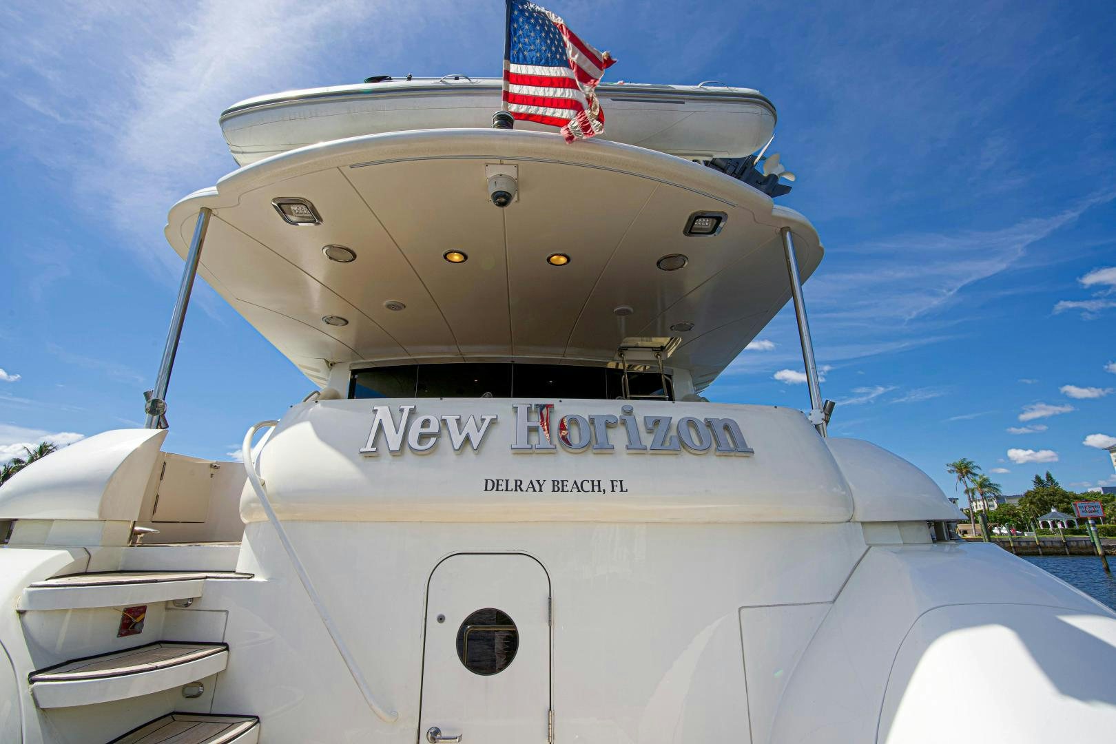 a space shuttle with a flag on top aboard new horizon Yacht for Sale