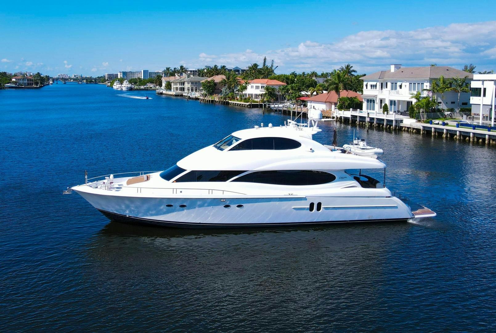 a white yacht in the water aboard new horizon Yacht for Sale