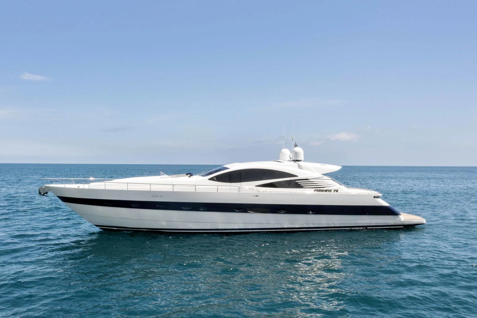a white yacht in the water aboard DENISE Yacht for Sale