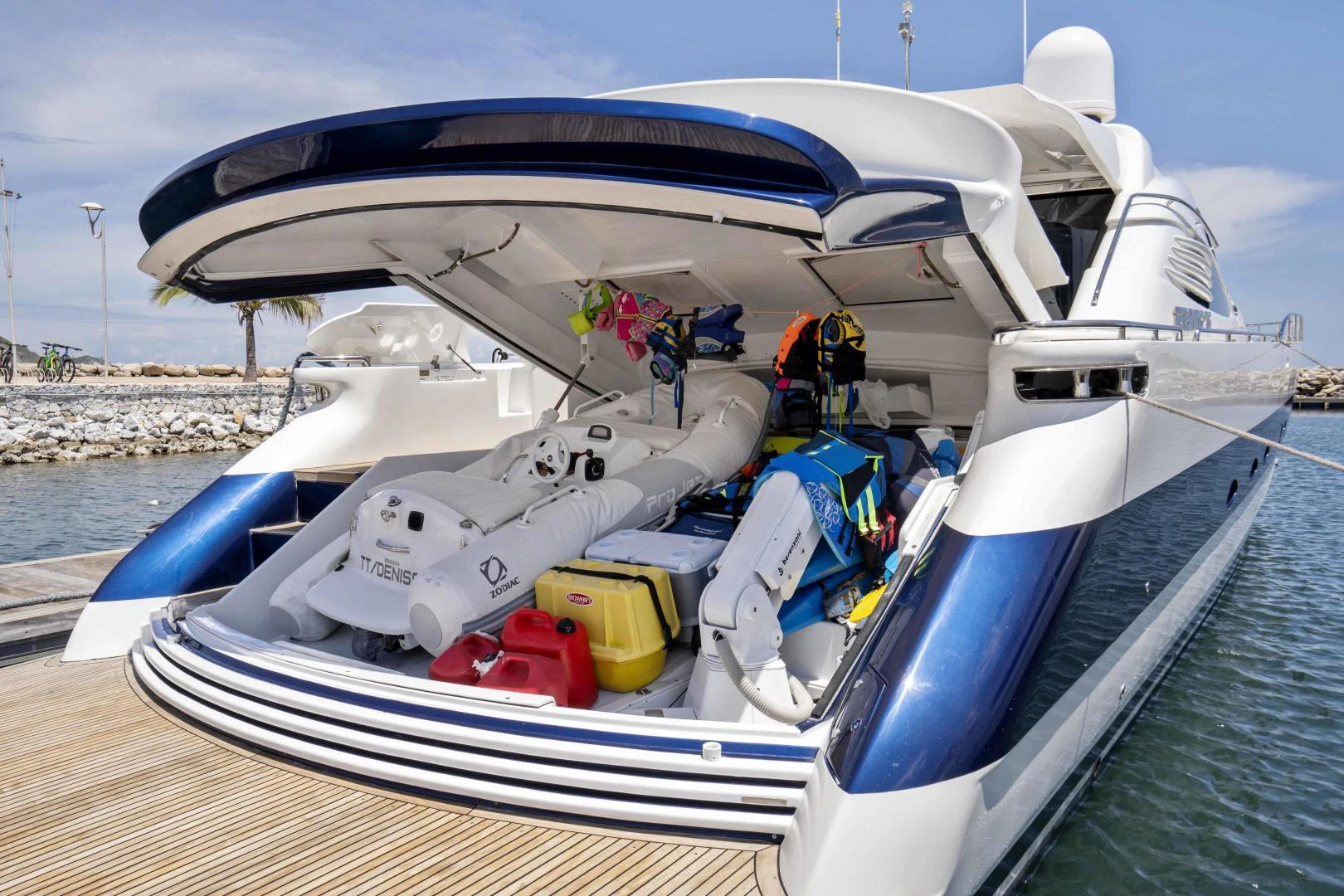 a boat with a motor aboard DENISE Yacht for Sale