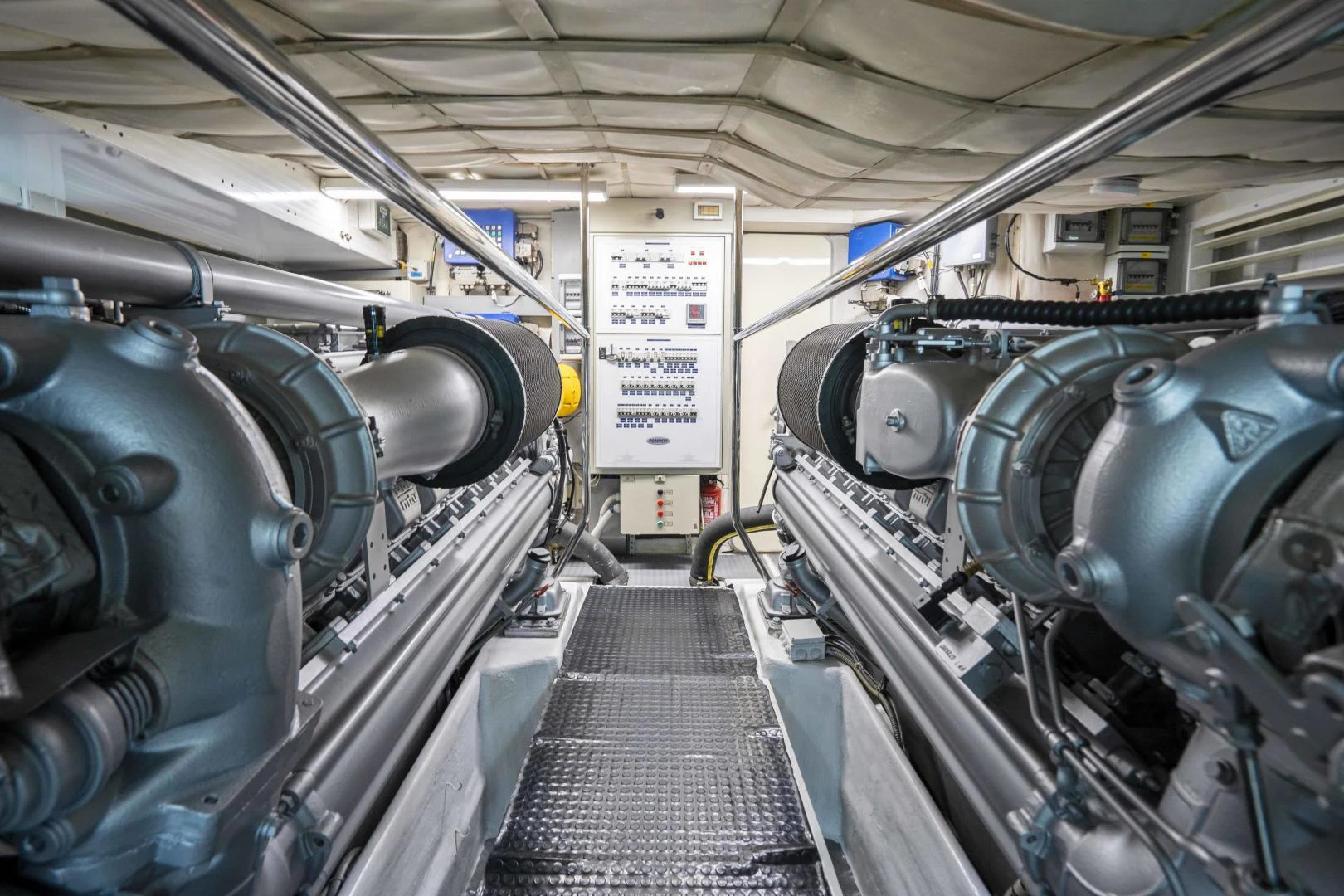a large metal machine aboard DENISE Yacht for Sale