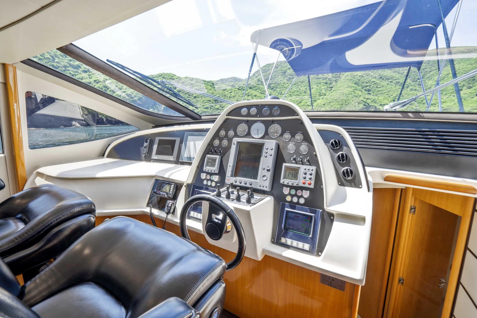 a cockpit of a plane aboard DENISE Yacht for Sale