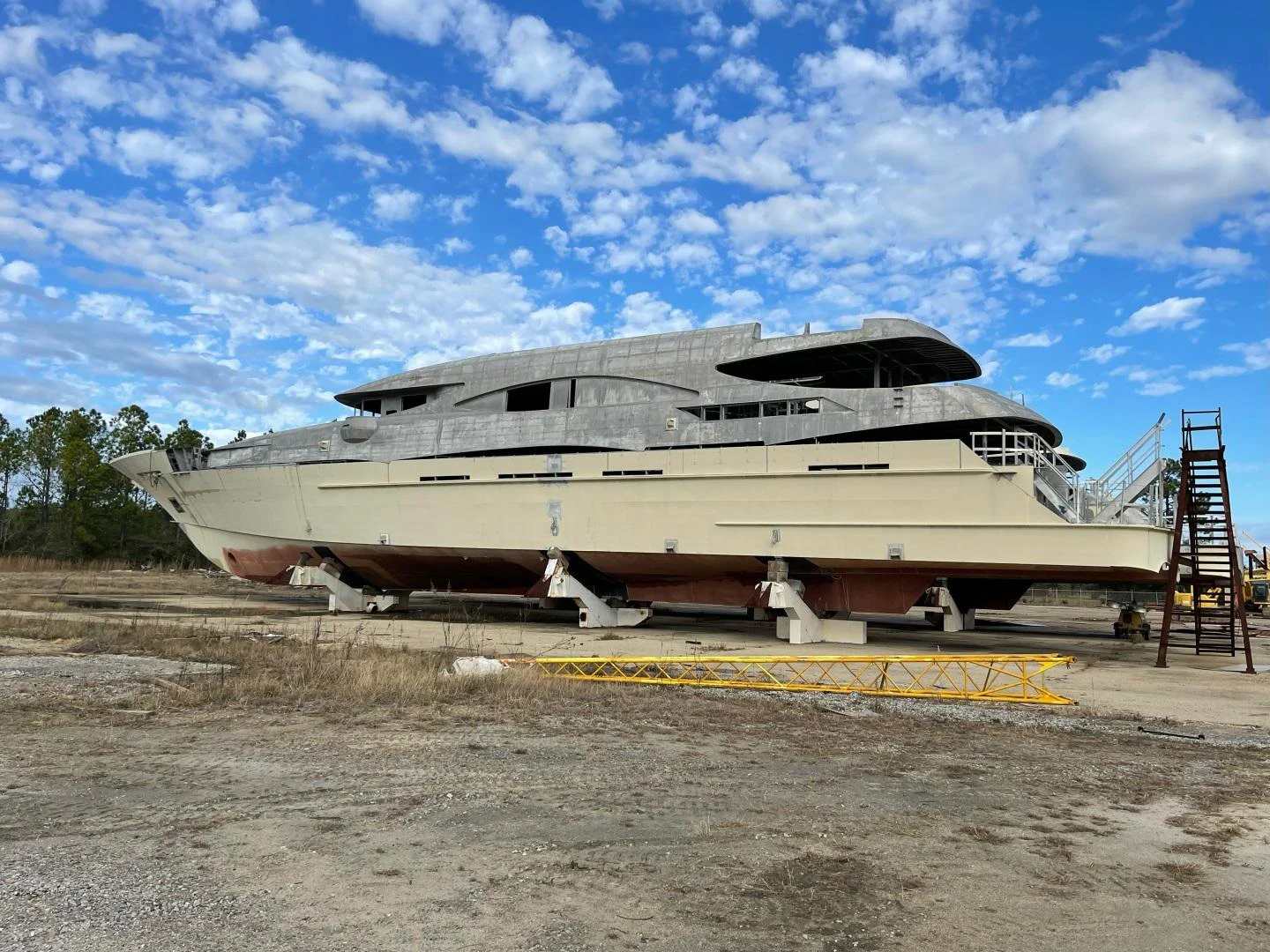 a large white boat aboard TRINITY T052 Yacht for Sale
