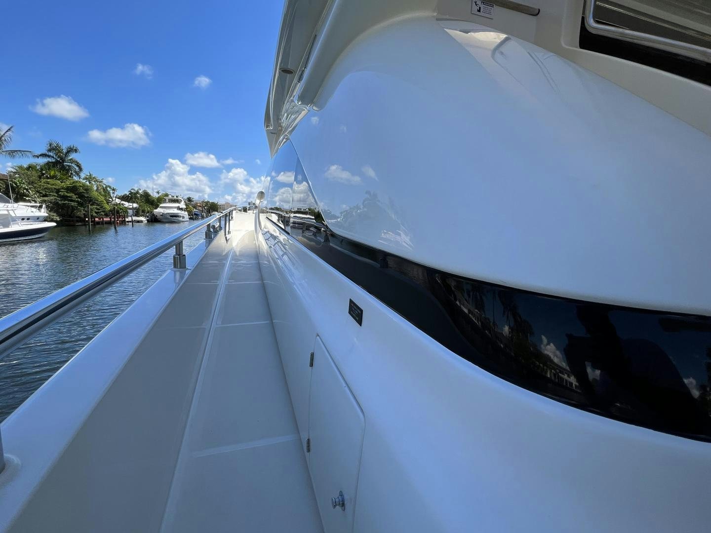 a boat on the water aboard FERRETTI  Yacht for Sale