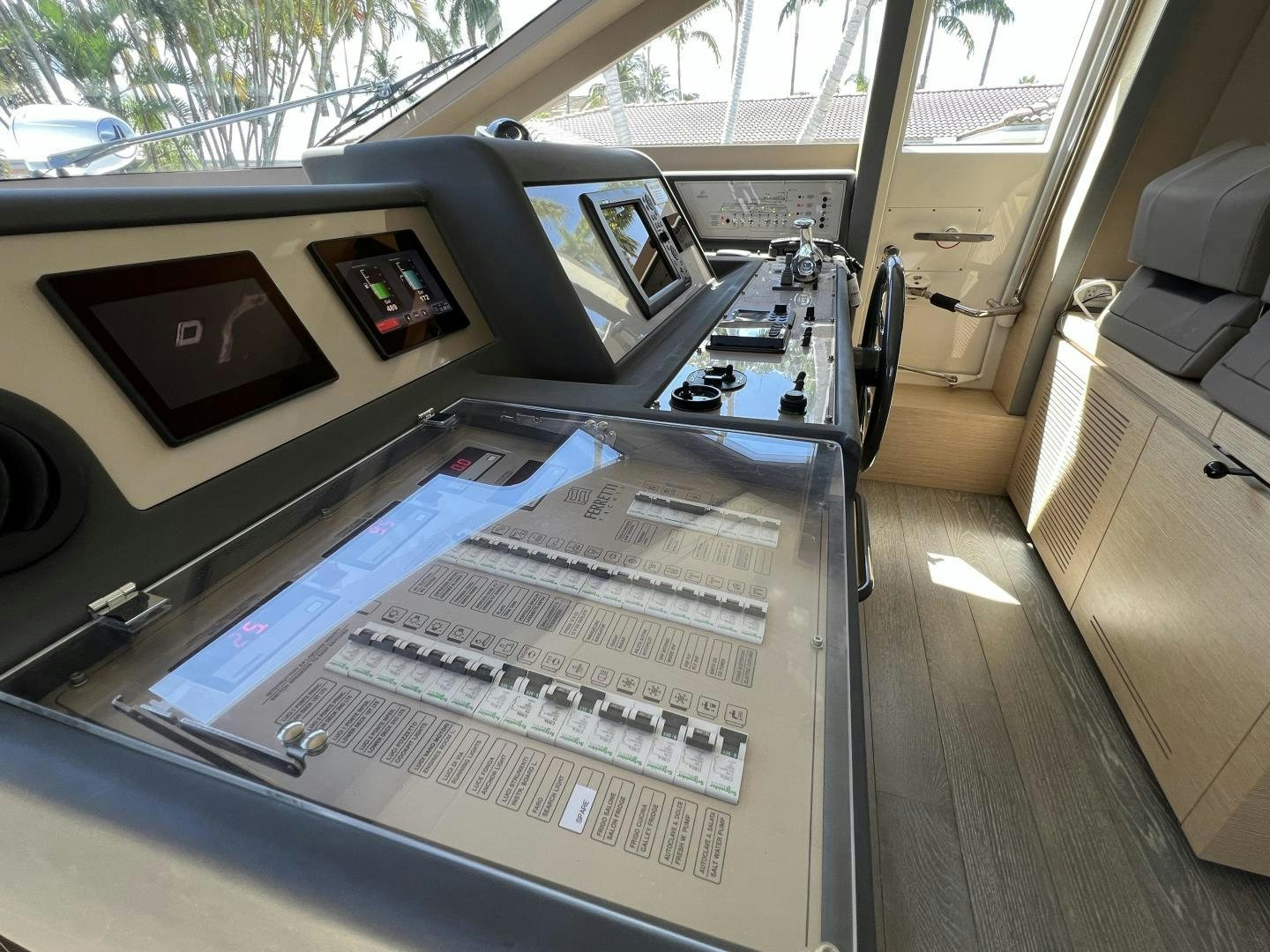 a large model of a space ship aboard FERRETTI  Yacht for Sale