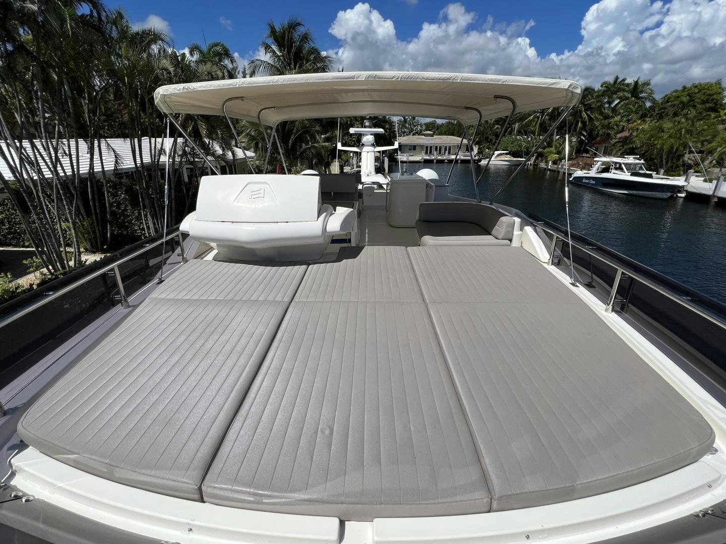 a boat on the water aboard FERRETTI  Yacht for Sale