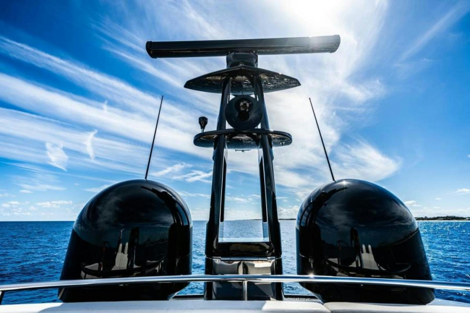 a helicopter on a boat aboard MARCHELLY Yacht for Sale