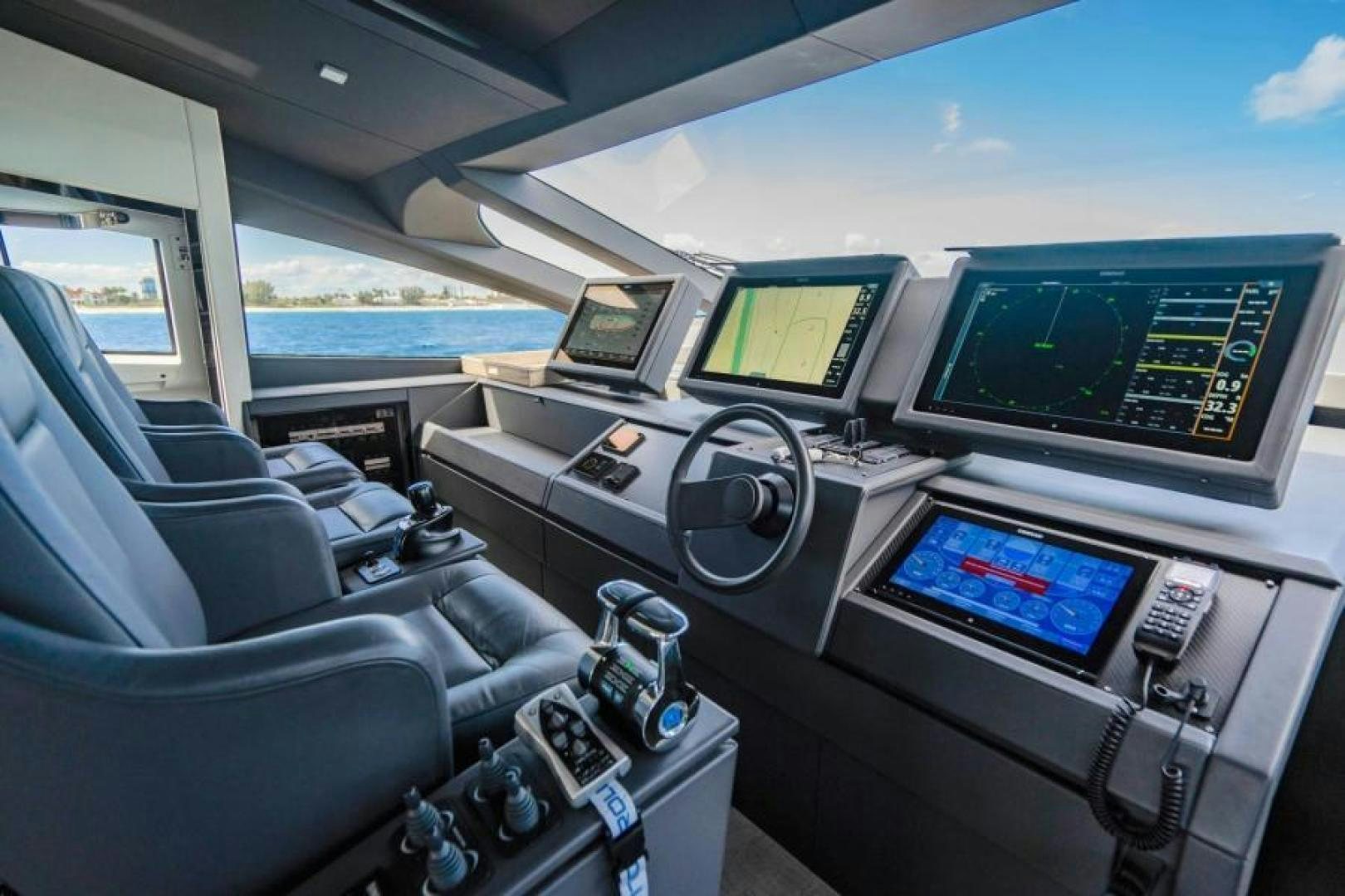 inside of a car aboard MARCHELLY Yacht for Sale
