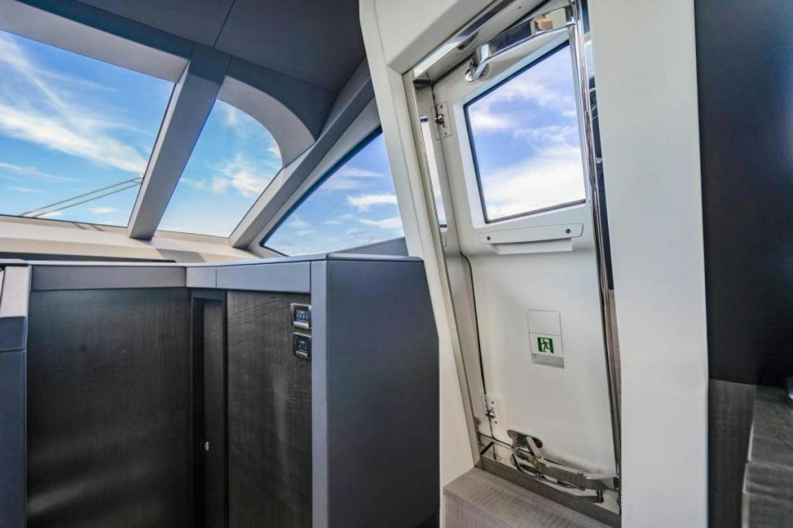 a view of the sky through a window of a vehicle aboard MARCHELLY Yacht for Sale