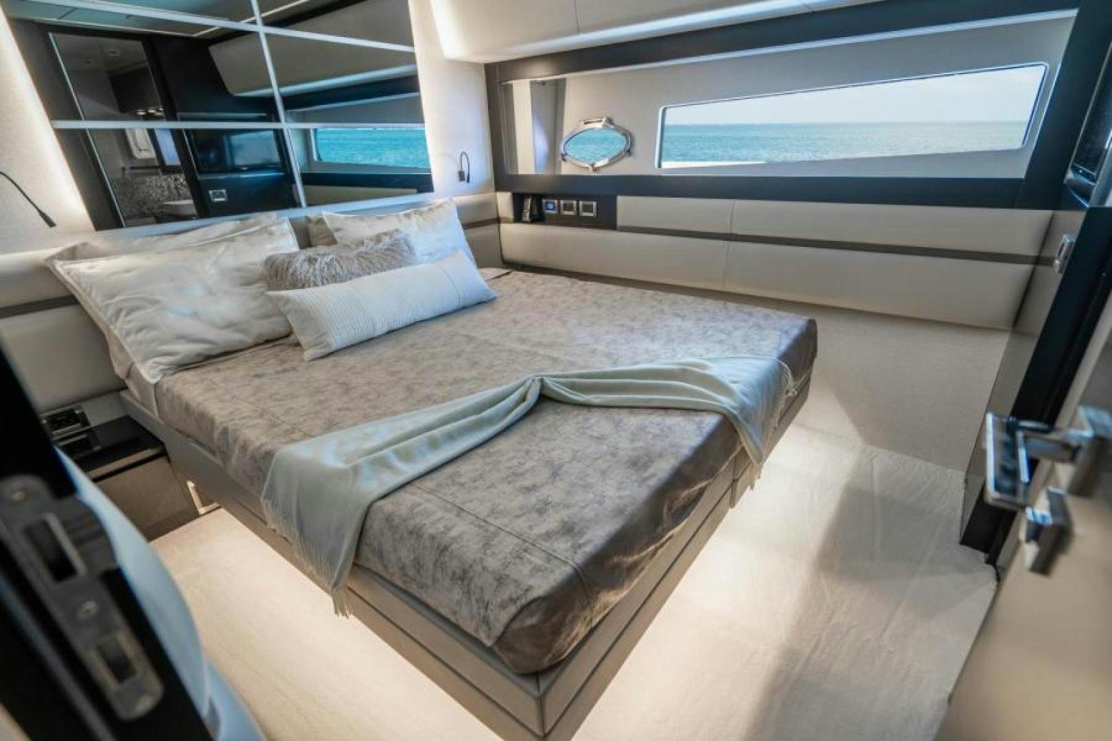 a bed in a room aboard MARCHELLY Yacht for Sale