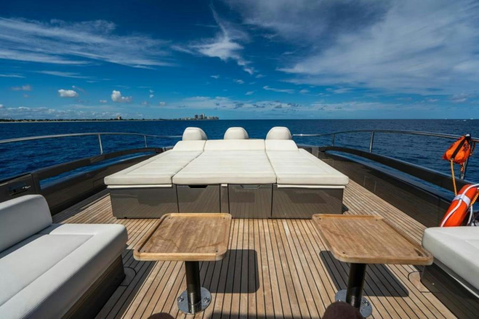 a boat on a deck aboard MARCHELLY Yacht for Sale