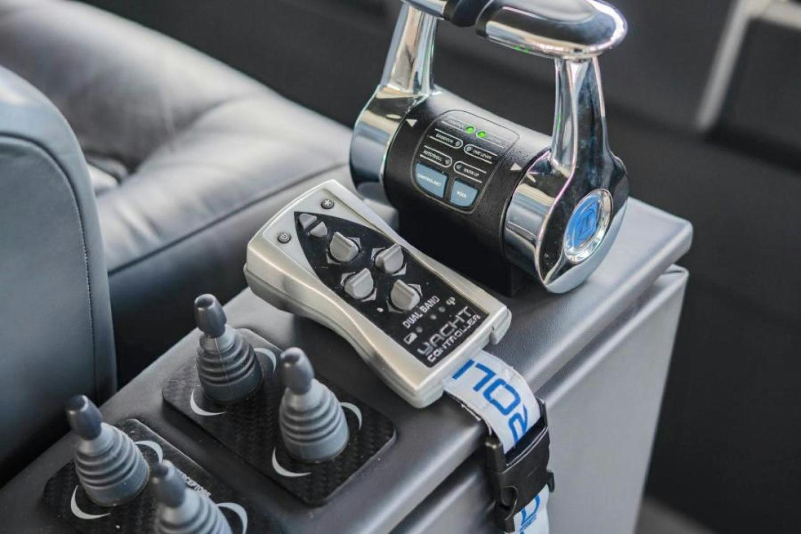 a silver and black object with a silver tag on it aboard MARCHELLY Yacht for Sale